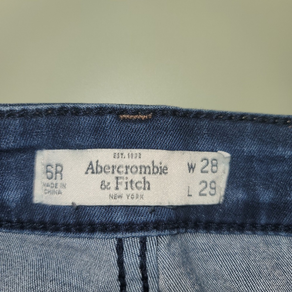 Abercrombie & Fitch High Rise Skinny Jeans Womens 6R W28 L29 Medium Wash Blue